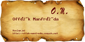 Offák Manfréda névjegykártya